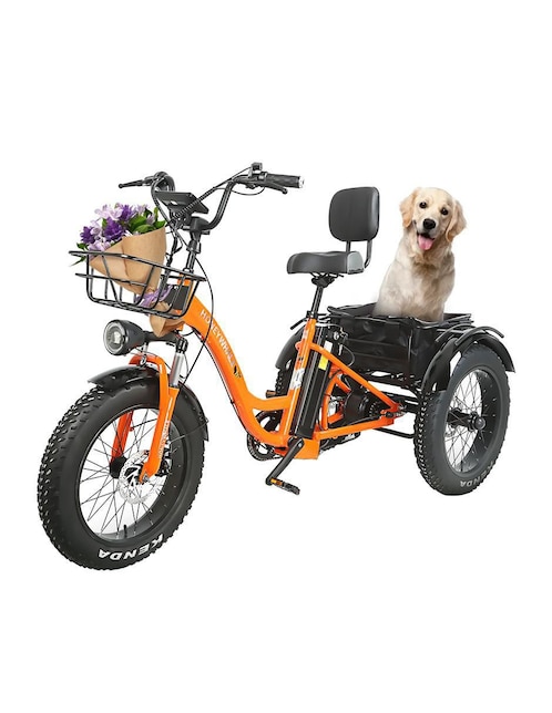 Bicicleta eléctrica Honey Whale S13 naranja urbana rodada 20