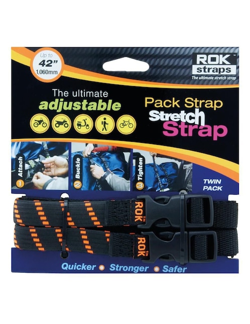 Set cintas de sujeción para moto de 30 a 106 cm Rok Straps