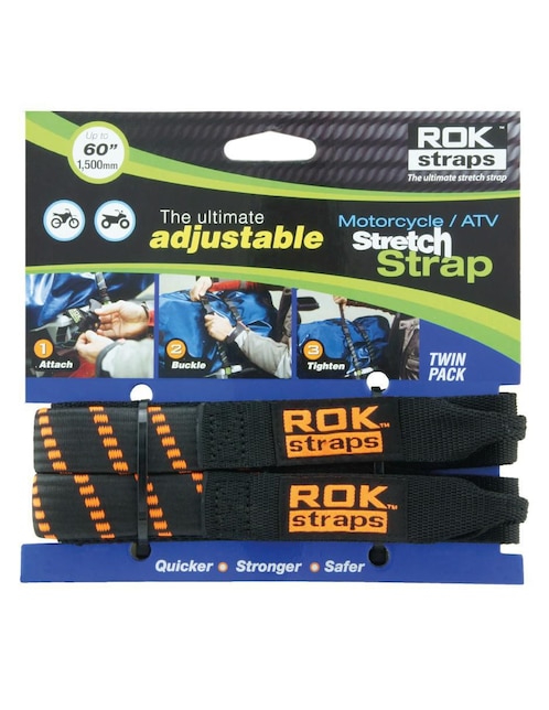 Set cintas de sujeción para moto de 45 a 150 cm Rok Straps