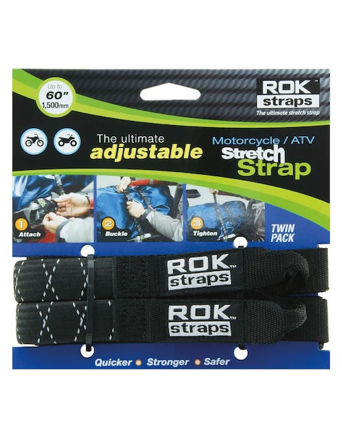 Set cintas de sujeción para moto de 45 a 150 cm Rok Straps
