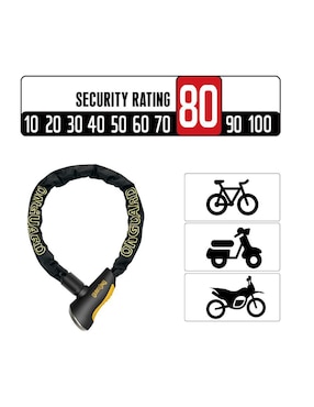 Candado con cadena para motocicleta 8020 Mastin Onguard