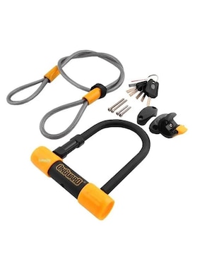 Candado En U Con Cable Para Moto O Bici Onguard 8015