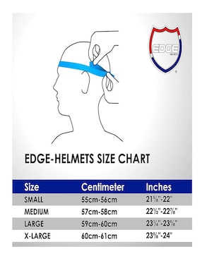 Casco cerrado para motociclismo Edge Accesories unisex