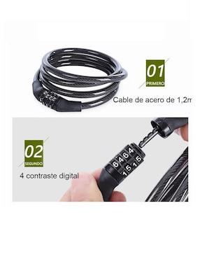Candado para bicicleta de combinación