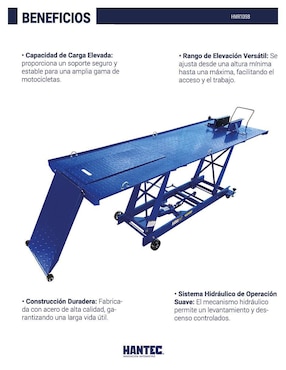 Rampa plegable para motocicleta manual Hantec