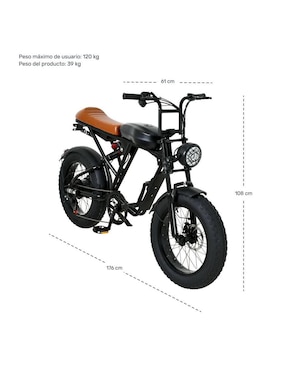 Bicicleta eléctrica Centurfit rodada 20 unisex