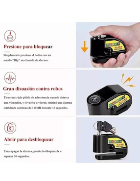 Candado con alarma de llave Genérica