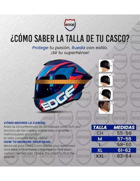 Casco abatible para motorsport Edge Helmets unisex