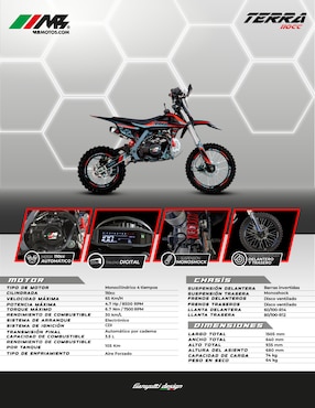 Mini moto Mb Terra 110 Gt Line 2026