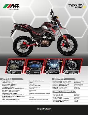 Motocicleta doble propósito Mb Tekken 250 R Line 2026