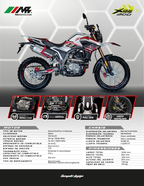 Motocicleta doble propósito MB X-ROAD 300 performance 2026