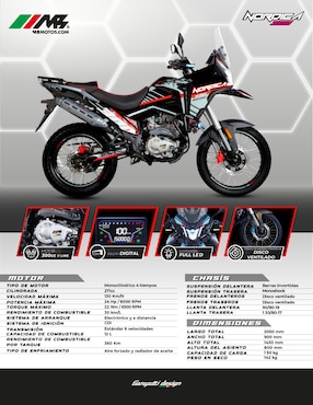 Motocicleta doble propósito MB NORDICA 300 2026