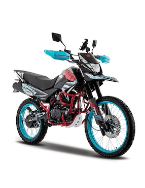Motocicleta doble propósito Italika DM200 AZUL CON GPS 2026