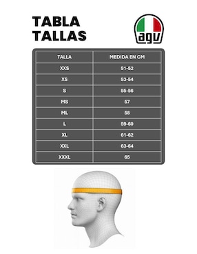 Casco cerrado para motocicleta deportiva Agv para hombre