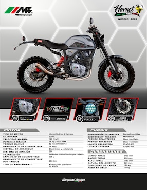 Motocicleta urbana MB Hornet 300 Performance 2026