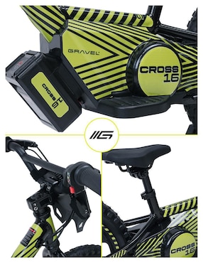 Bicicleta eléctrica Gravel Elect Cross Montañismo rodada 16