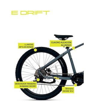 Bicicleta eléctrica Level Kids E-Drift 29 montañismo rodada 29