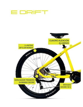 Bicicleta eléctrica Gravel E-Drift 29 montañismo rodada 29
