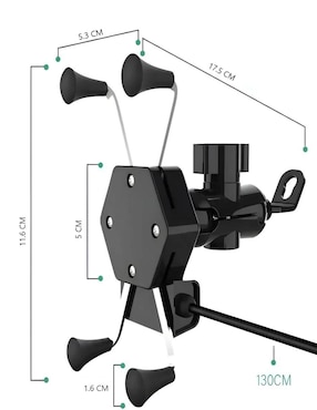 Porta celular portátil Bikers Belug fijación ajustable