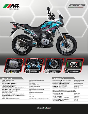 Motocicleta doble propósito MB DRS 300 Performance 2026