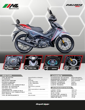 Motocicleta urbana Mb Motos Vallesta 150 GT Line 2026