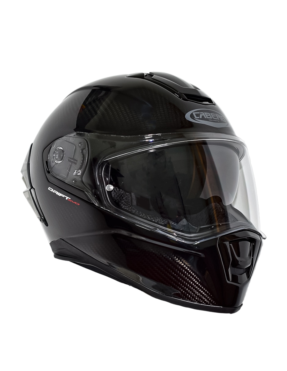 Casco para motocicleta cerrado RASEN Certificación DOT Fibra de carbono  color Negro