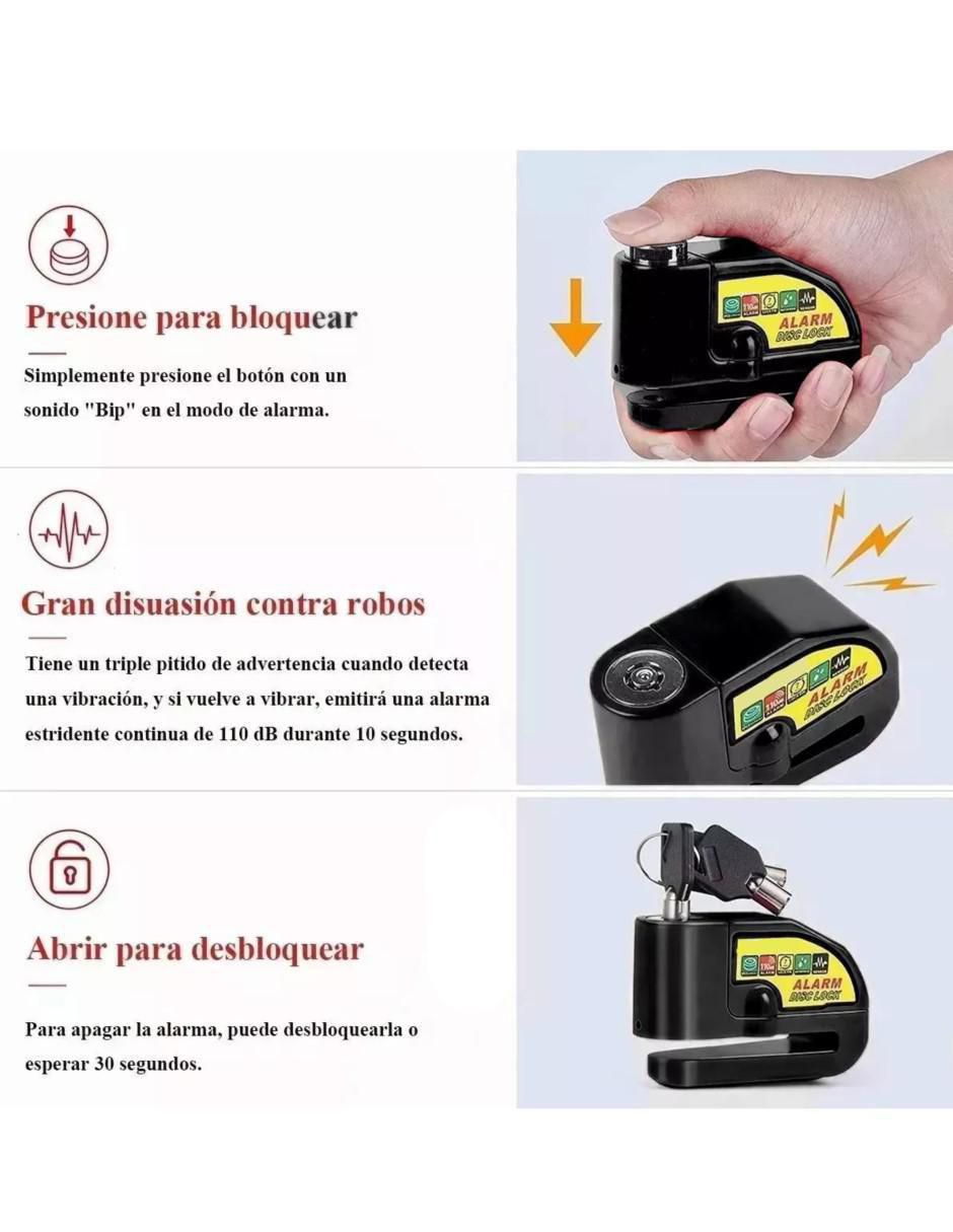 Candado con alarma de llave 3