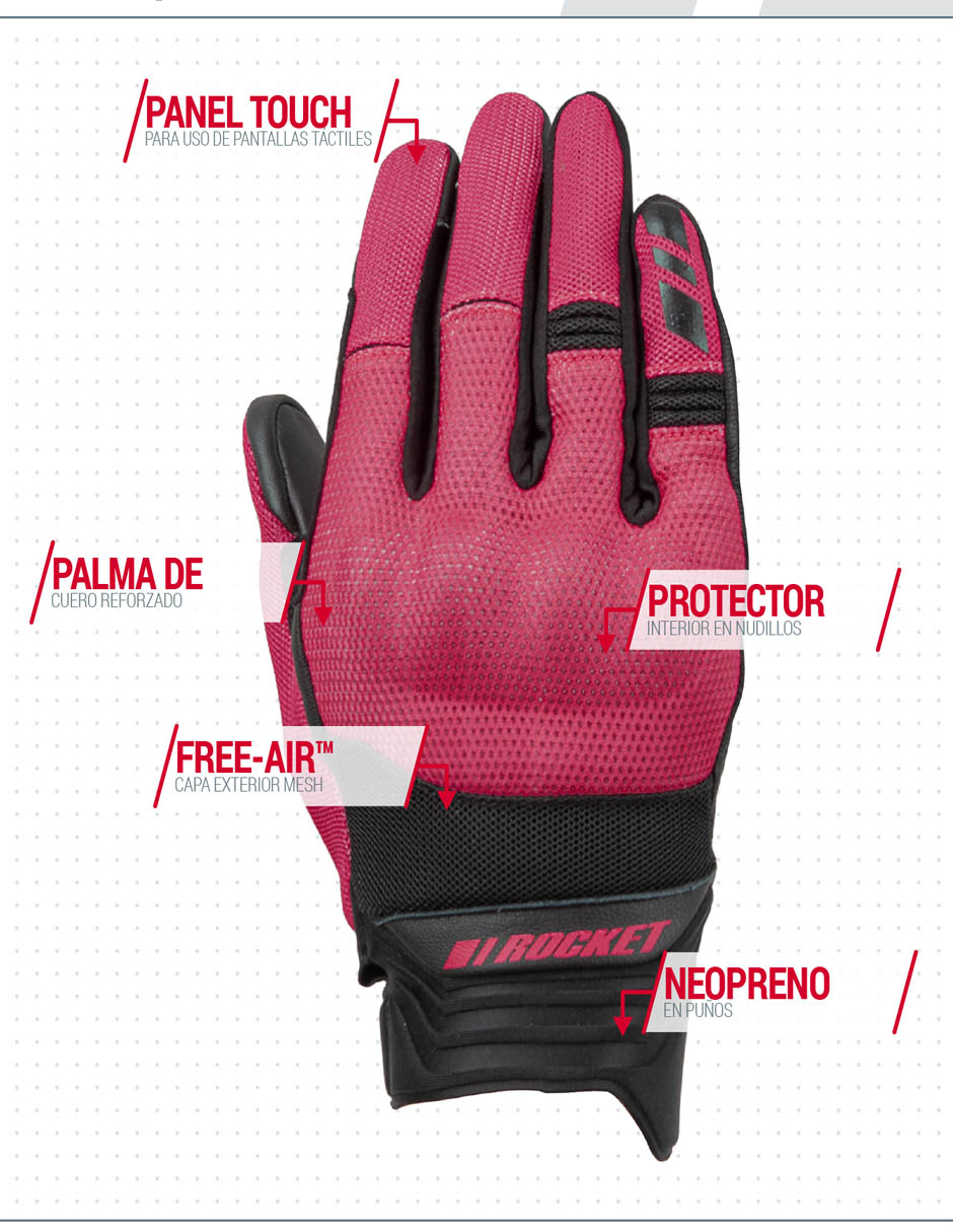 Guantes para motorsport Joe Rocket de mujer