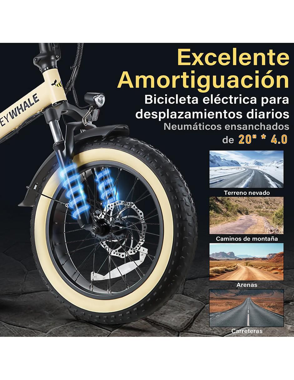 Bicicleta eléctrica F6 amarillo urbana rodada 20