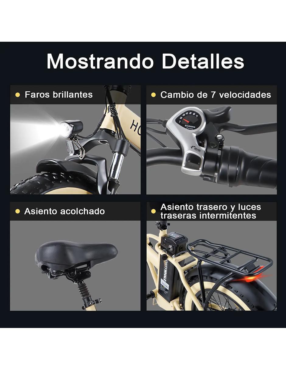 Bicicleta eléctrica F6 amarillo urbana rodada 20 5