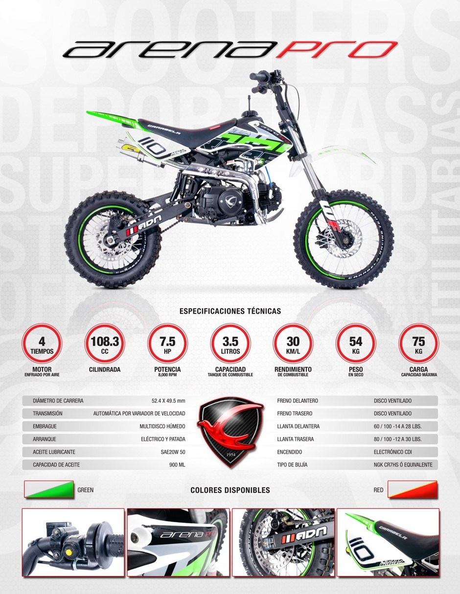 Motocross Arena 110cc verde neon 2026 7