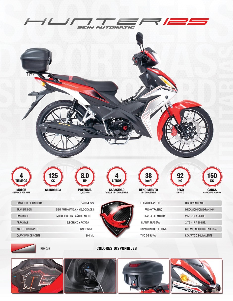 Motocicleta de trabajo 
HUNTER CUB 125cc 2026 7