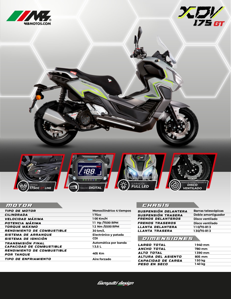 Motoneta XDV 175 GT LINE 2026 2