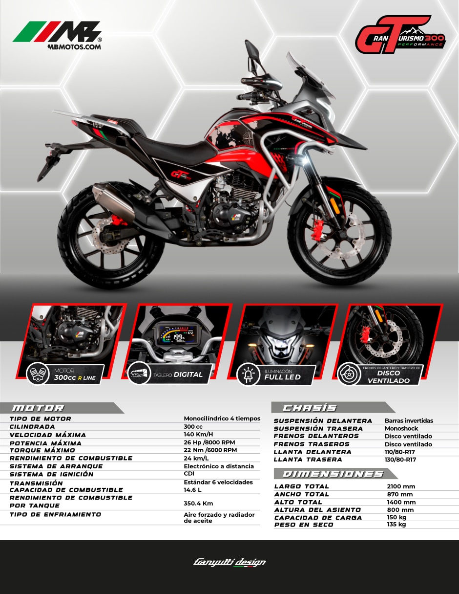 Motocicleta urbana Gran Turismo 300 2026 4