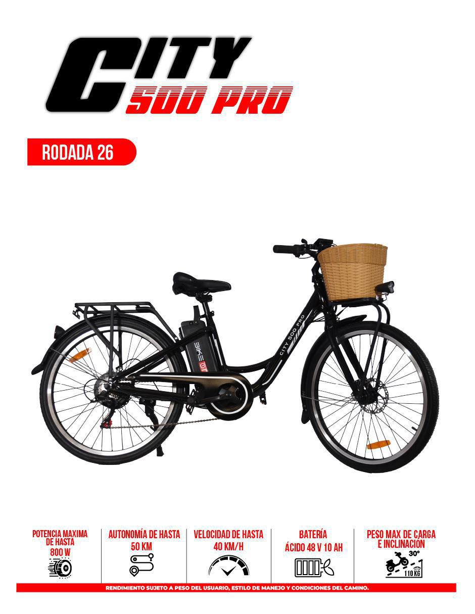 Bicicleta eléctrica City urbana rodada 26 7
