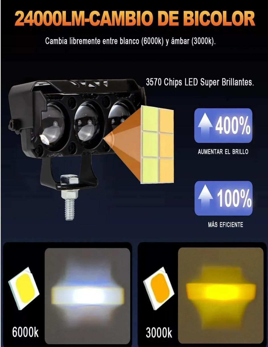 Luces auxiliares para moto 4