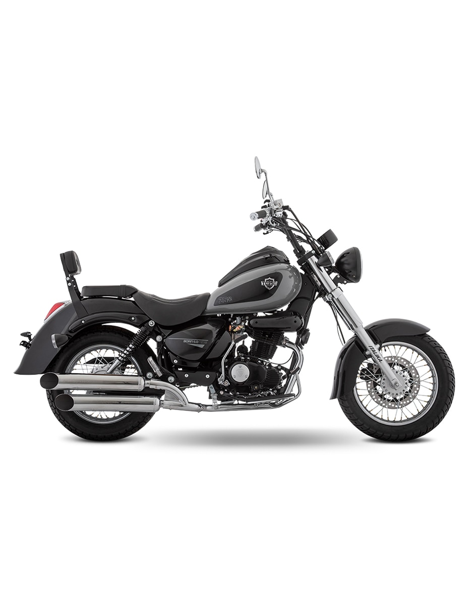 Motocicleta chopper TC250 gris 2026