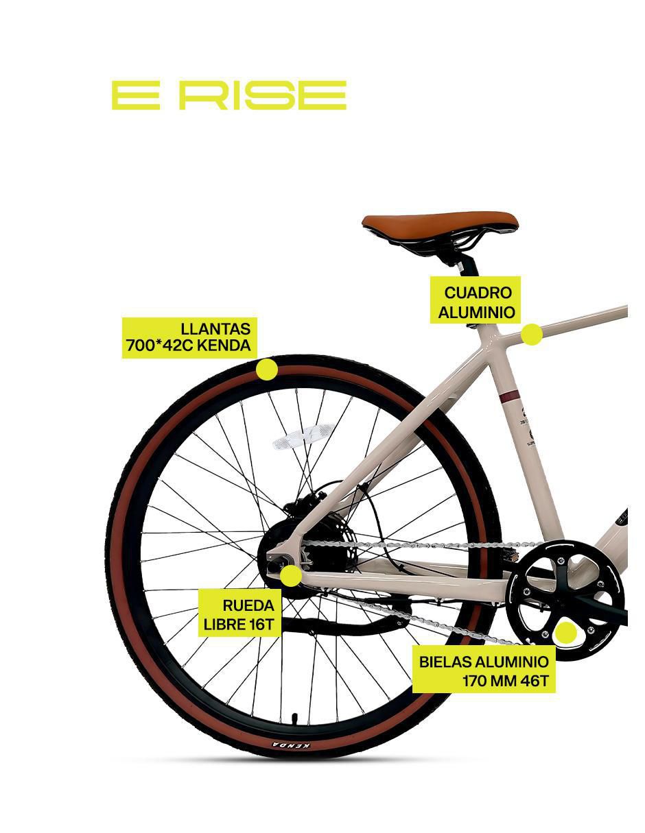 "bicicleta eléctrica" gravel bicicleta e-rise 700c urbana "rodada" 700