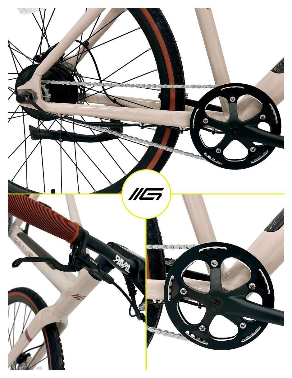 "bicicleta eléctrica" gravel bicicleta e-rise 700c urbana "rodada" 700