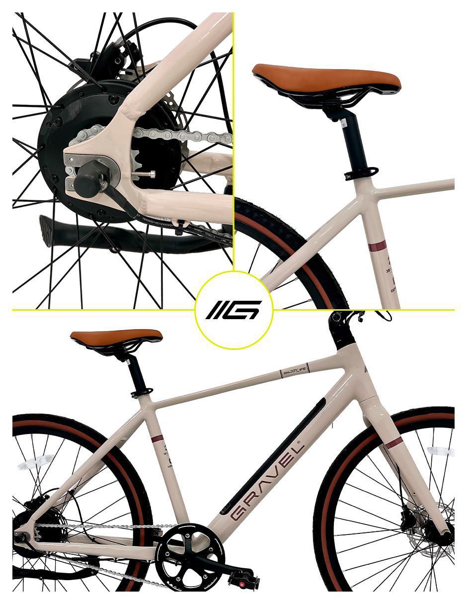 "bicicleta eléctrica" gravel bicicleta e-rise 700c urbana "rodada" 700