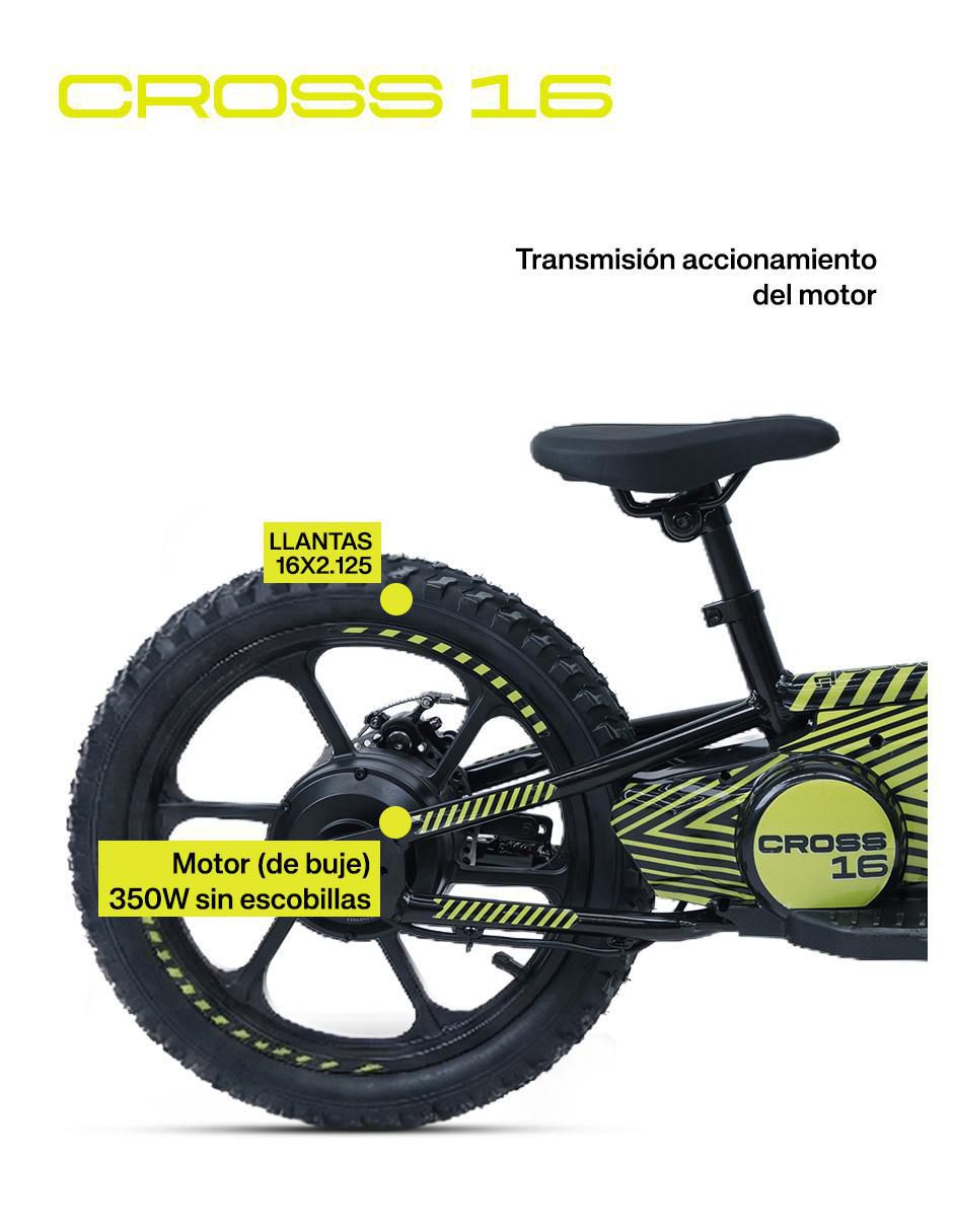 Bicicleta eléctrica Elect Cross Montañismo rodada 16 4