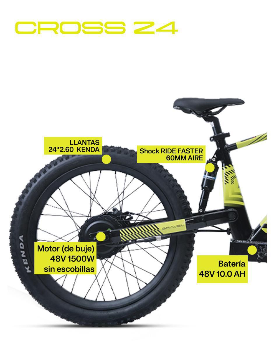 Bicicleta eléctrica Elec Cross Montañismo rodada 24 4