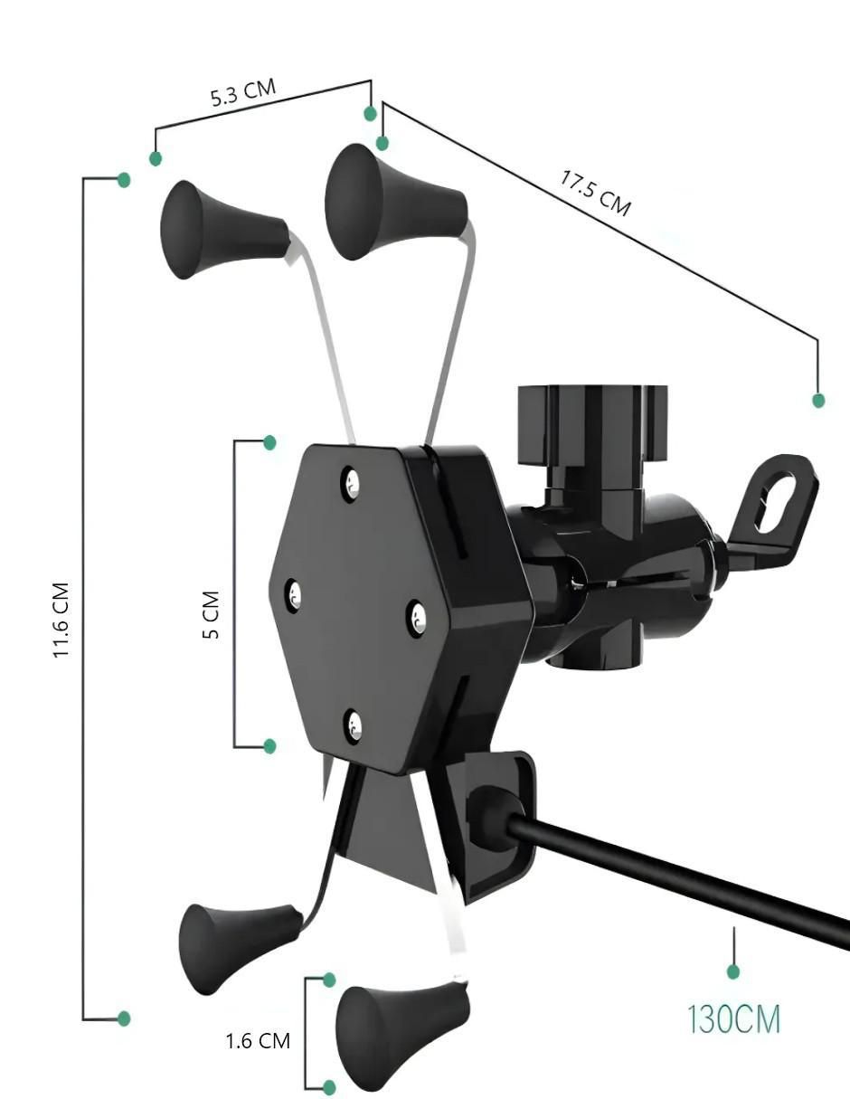 Porta celular portátil Bikers fijación ajustable 5